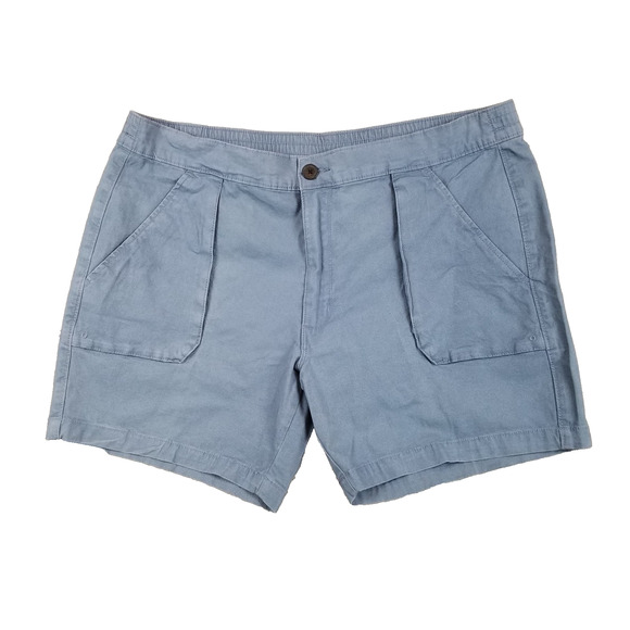 St Johns Bay Shorts Mens 40 Blue Chino Front Pocket Relaxed Fit Casual Summer - Picture 1 of 14